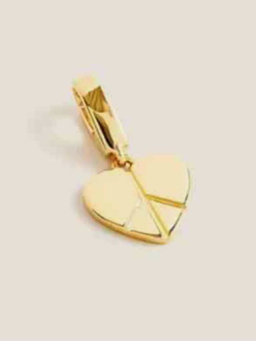 J. Crew Heart Peace Necklace